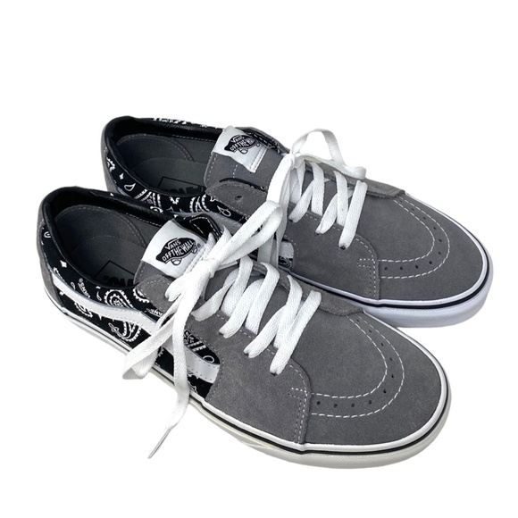 VANS Sk8-Low Shoe Suede Casual Paisley Gray Sneakers For Women Skate VN0A5KXDBGJ - Picture 3 of 10